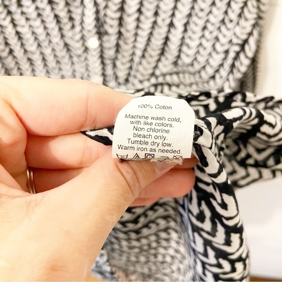 J.Crew | Herringbone Half Button Down Tunic Top Size Small - Picture 5 of 10